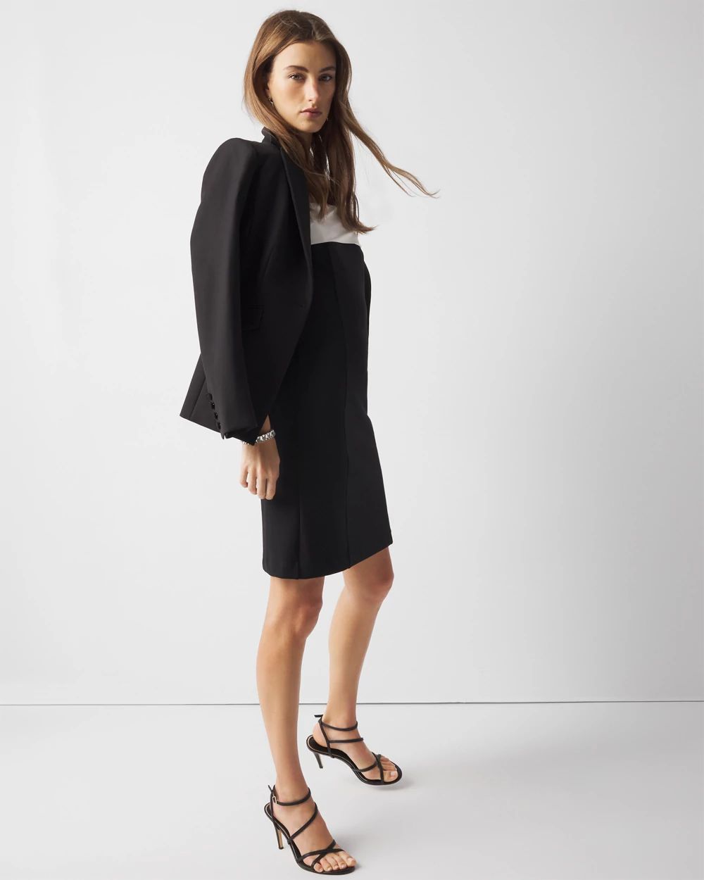 Tuxedo mini dress top